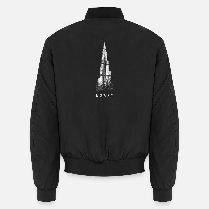 Dubai Burj Khalifa Vintage Silhouette Emirate UAE Unisex Bomber Jacket