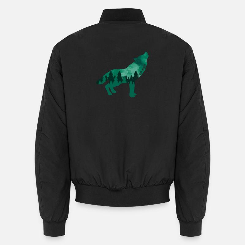 Klimawandel Umweltschutz Wolf Nachhaltig Unisex Bomberjacke