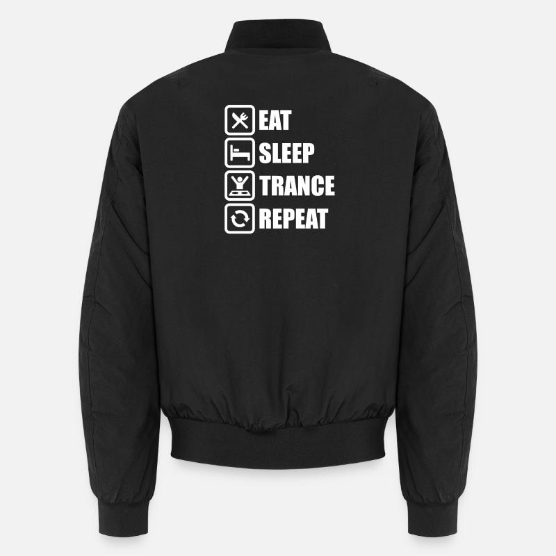 Eat Sleep Trance Repeat! - Unisex Bomberjacke - Schwarz