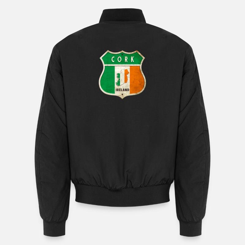 Cork Irlande Armoiries Drapeaux Design Bomber unisexe