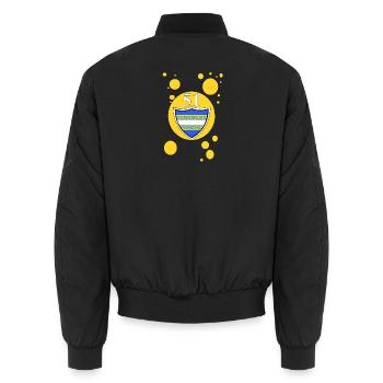 Coat of arms Marne 51 - Unisex Bomber Jacket - black - Back - AI Model Male 185 light (185cm)