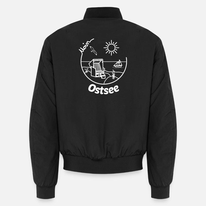 Ostsee Urlaub Strandkorb Souvenir Geschenkidee Unisex Bomberjacke