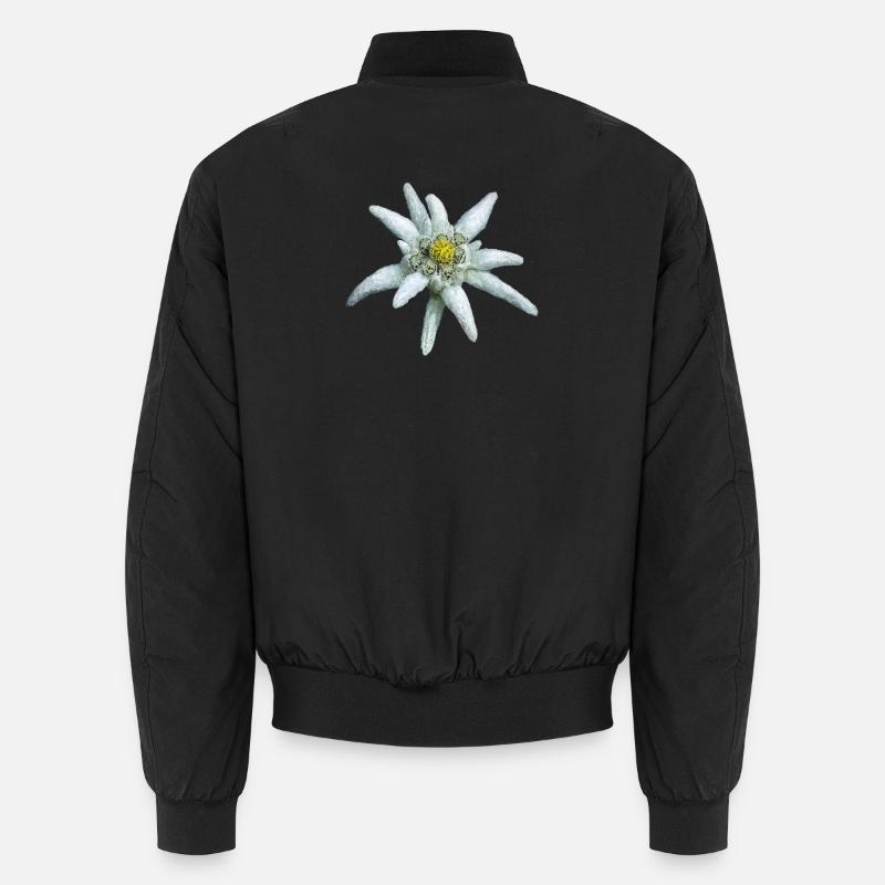 Alpine Edelweiss - Unisex Bomber Jacket - black