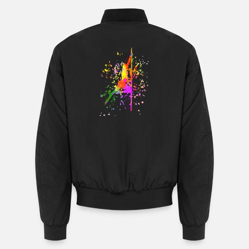 Pole Dance Fitness Couleur Splash Pole Dance Bomber unisexe