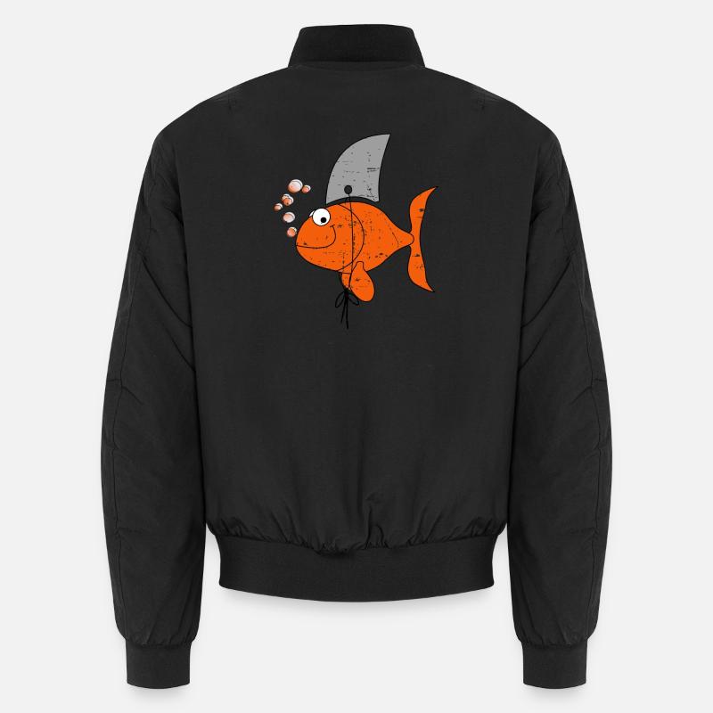 Drôle de poisson - Bomber unisexe - noir
