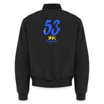 Mayenne - Unisex Bomberjacke - Schwarz - Hinten - AI Model Male 185 light (185cm)