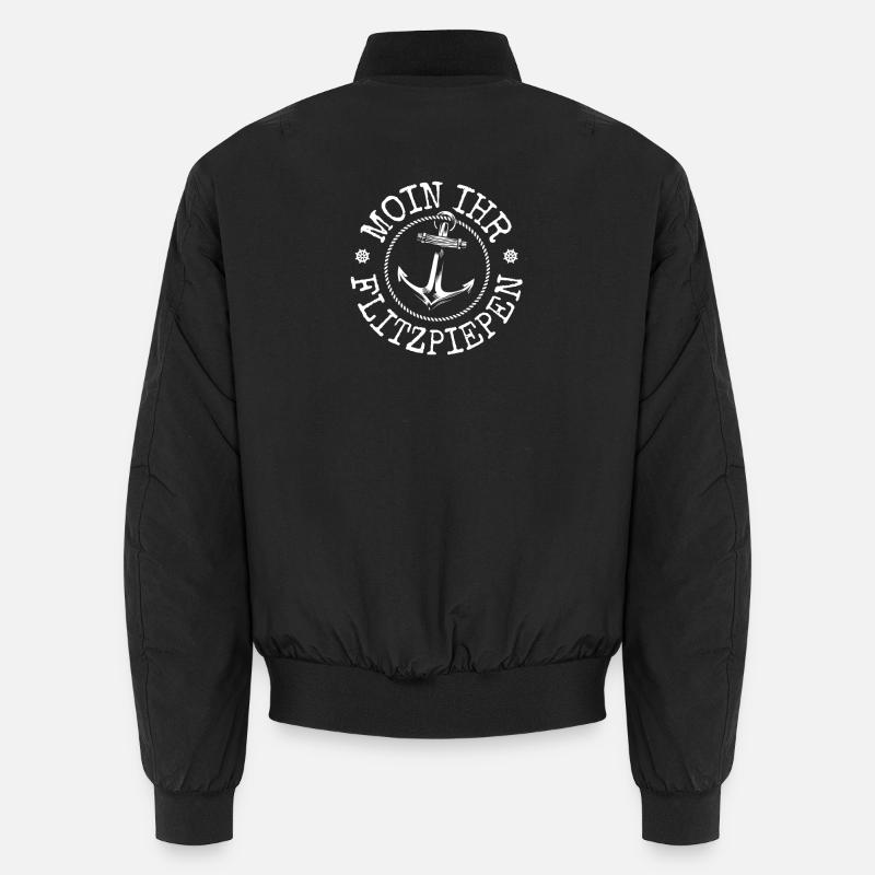 Moin Ihr Flitzpiepen Typisch Plattdeutsch Anker Unisex Bomberjacke