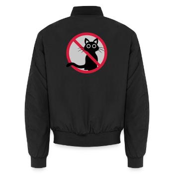 Signe interdit de chat - Bomber unisexe - noir - Dos - AI Model Male 185 light (185cm)