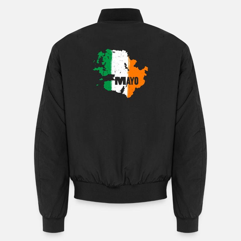 | du comté de Mayo Ireland Contour de la carte du drapeau Bomber unisexe