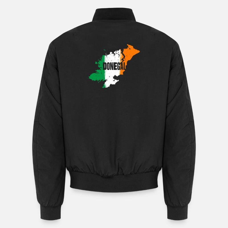 | du comté de Donegal Irlande Contour de la carte du drapeau Bomber unisexe