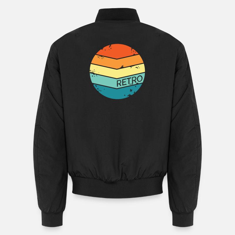 retro symbol circle circles logo symbols classic Unisex Bomber Jacket