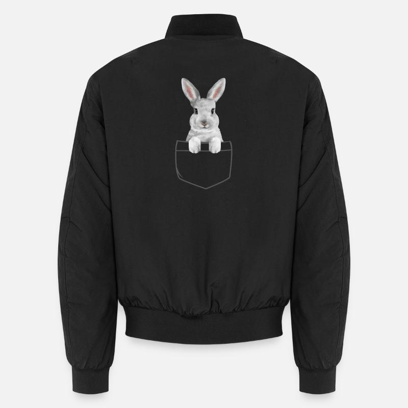 Lapin Lapin Pâques Lapin Fleurs Lapin Papa Bomber unisexe