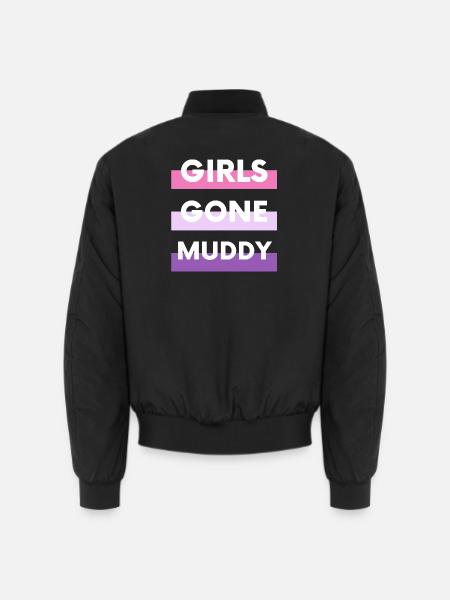 Muddy run shirt mud Matsch Lauf girl Team obstacle - Unisex Bomberjacke - Schwarz