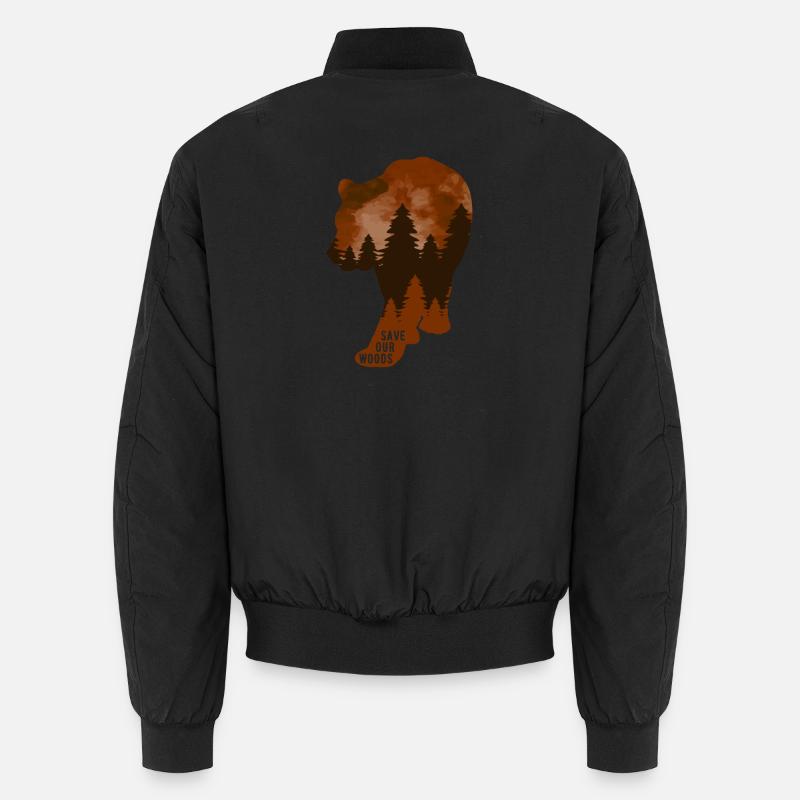 Climate Change Environmental Protection Bear Unisex Bomber Jacket