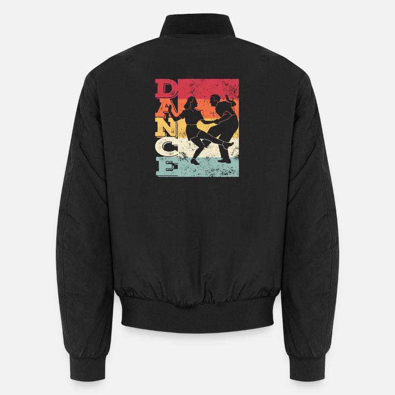 Boogie Woogie Swing Dancing Retro Colors Vintage Bomber unisexe