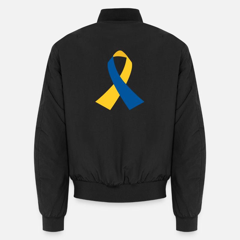 Icône du ruban bleu-jaune Bomber unisexe