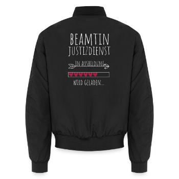 Beamtin Justizdienst in Ausbildung Geschenk - Unisex Bomberjacke - Schwarz - Hinten - AI Model Male 185 light (185cm)