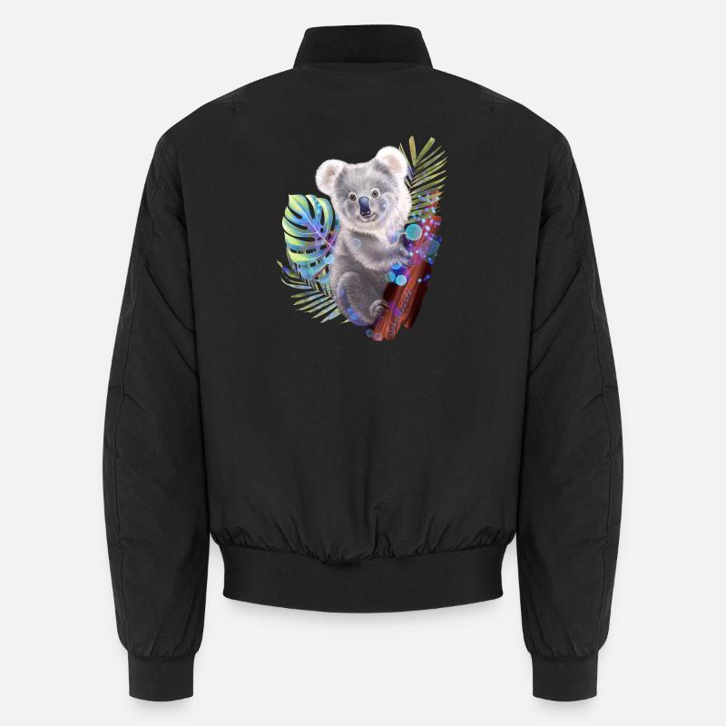 Koala bear - Unisex Bomber Jacket - black