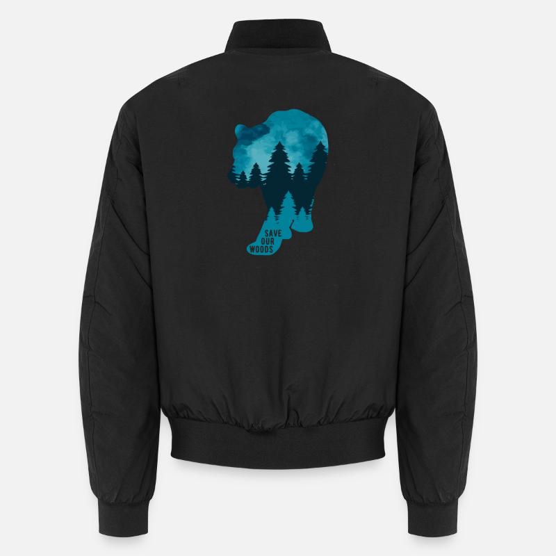 Climate Change Environmental Protection Bear Unisex Bomber Jacket