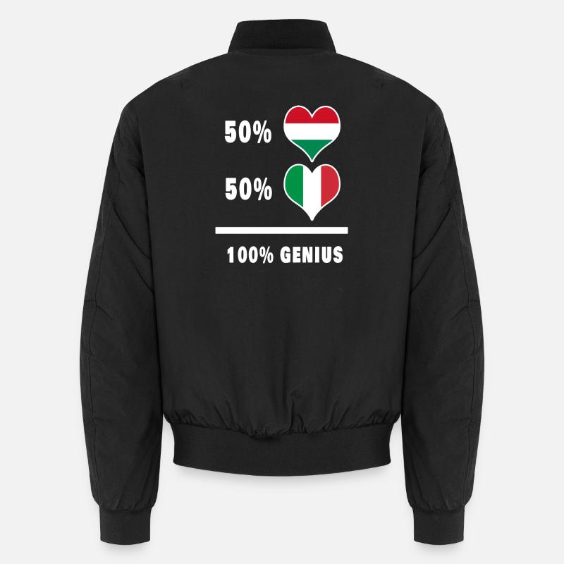 Italy and Hungary genius / present Unisex Bomber Jacket