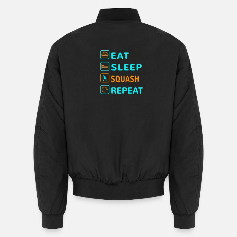 Eat. Sleep. Squash. Repeat Design Unisex Bomber Jacket
