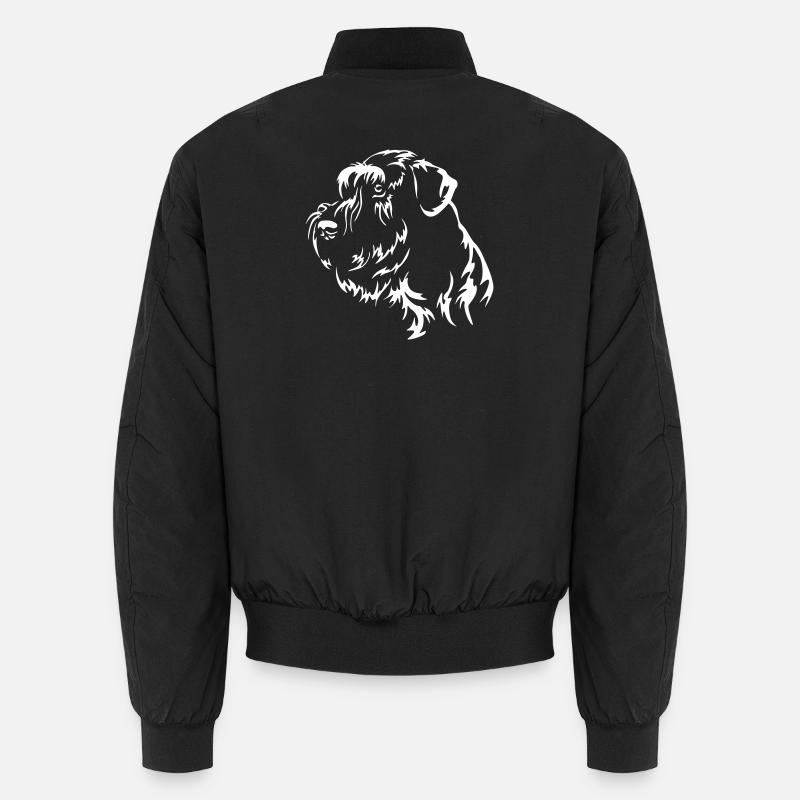 Tête de Schnauzer géant « Black Edition » Bomber unisexe