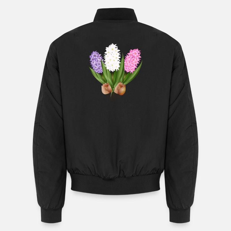 Von Hand gezeichnete Hyazinthen Unisex Bomberjacke