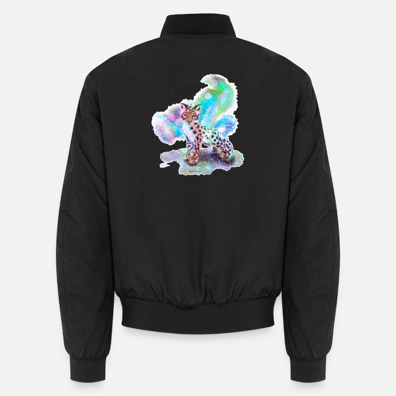 Schneeleopard Unisex Bomberjacke