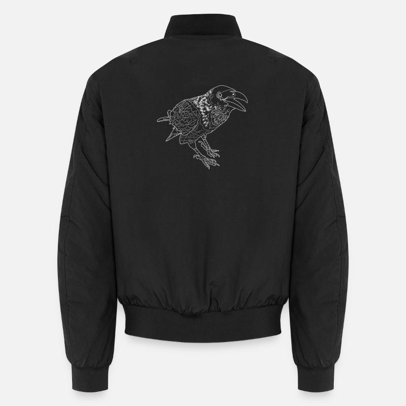 Crow linear Unisex Bomber Jacket
