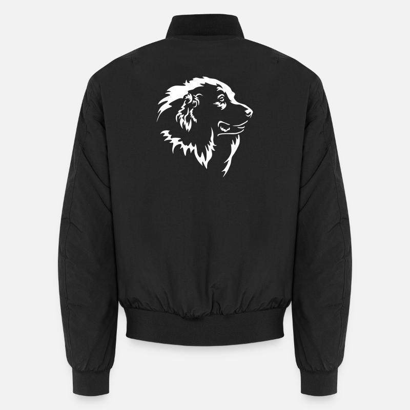Pyrenäenberghund Kopf "Black Edition" Unisex Bomberjacke