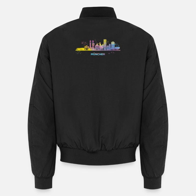 München Skyline Colorful Münchener Unisex Bomber Jacket