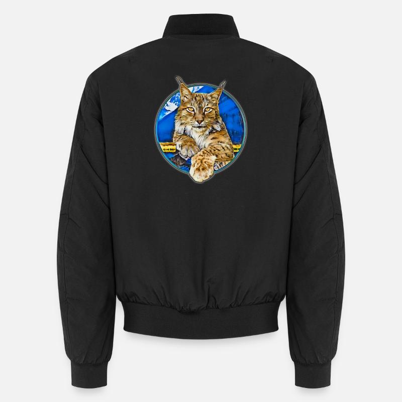 Luchs Wildkatze Freiheit Unisex Bomberjacke