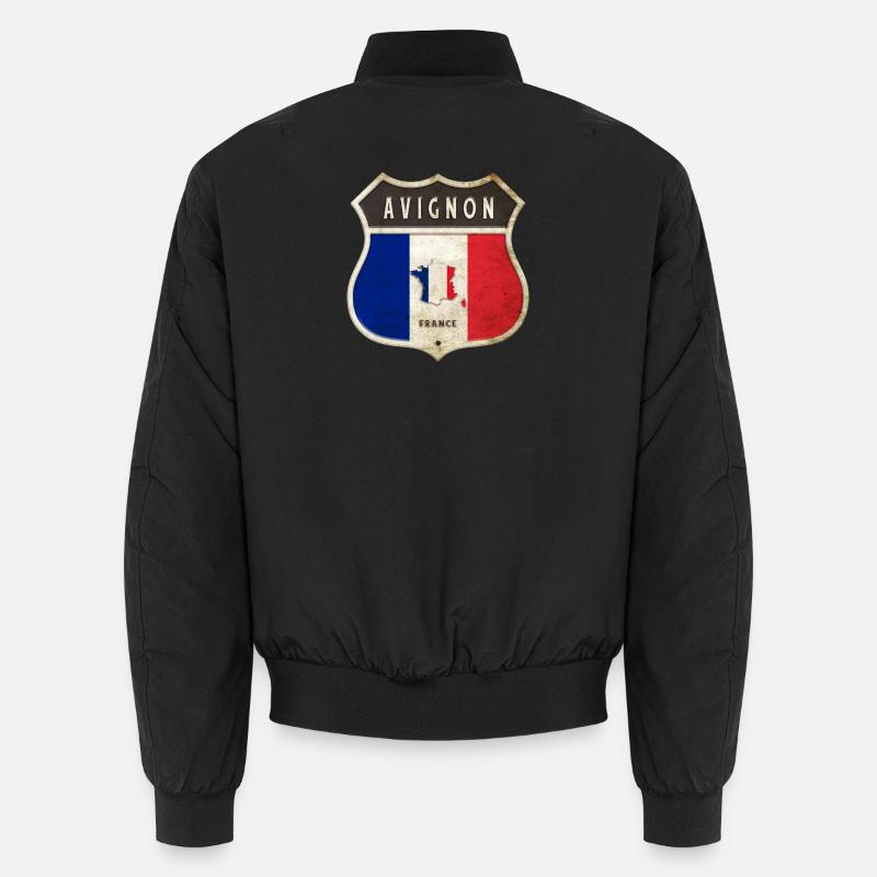 Avignon Frankreich Wappen Flaggen Design Unisex Bomberjacke