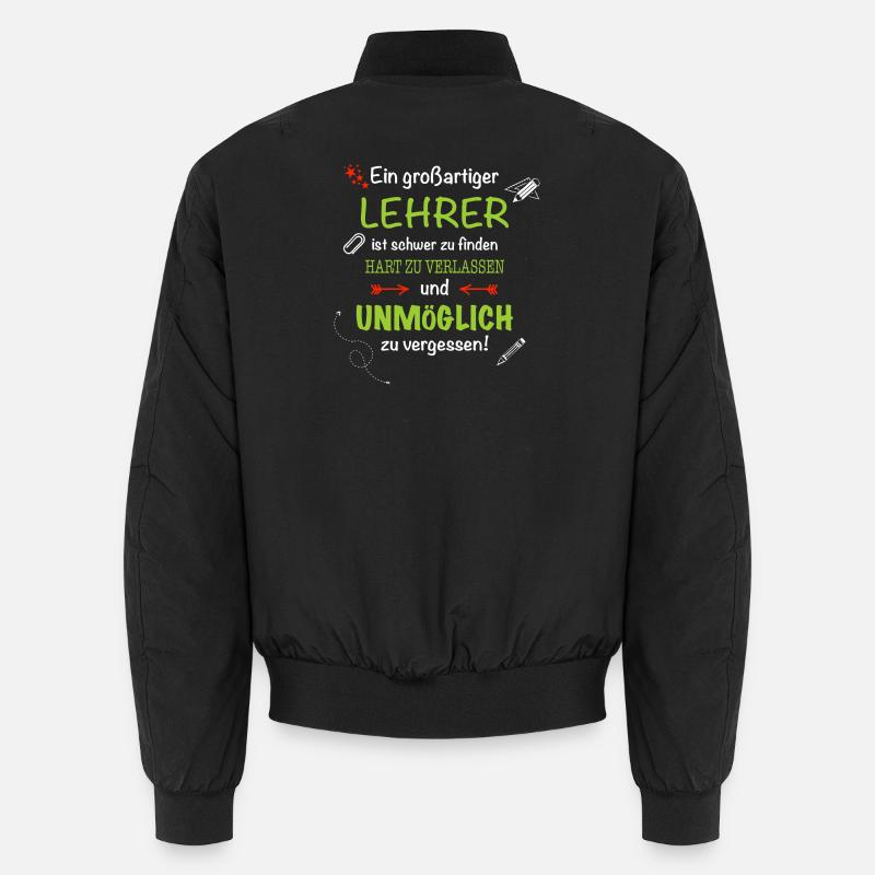 Ein großartiger Lehrer... - Unisex Bomberjacke - Schwarz