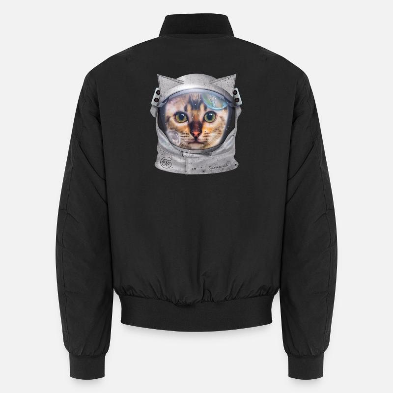 Cat astronaut in space for cat lovers Unisex Bomber Jacket
