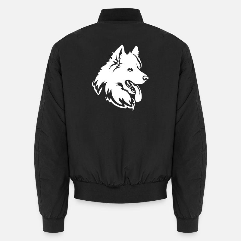 Samoyed Head "Black Edition" - Unisex Bomber Jacket - black