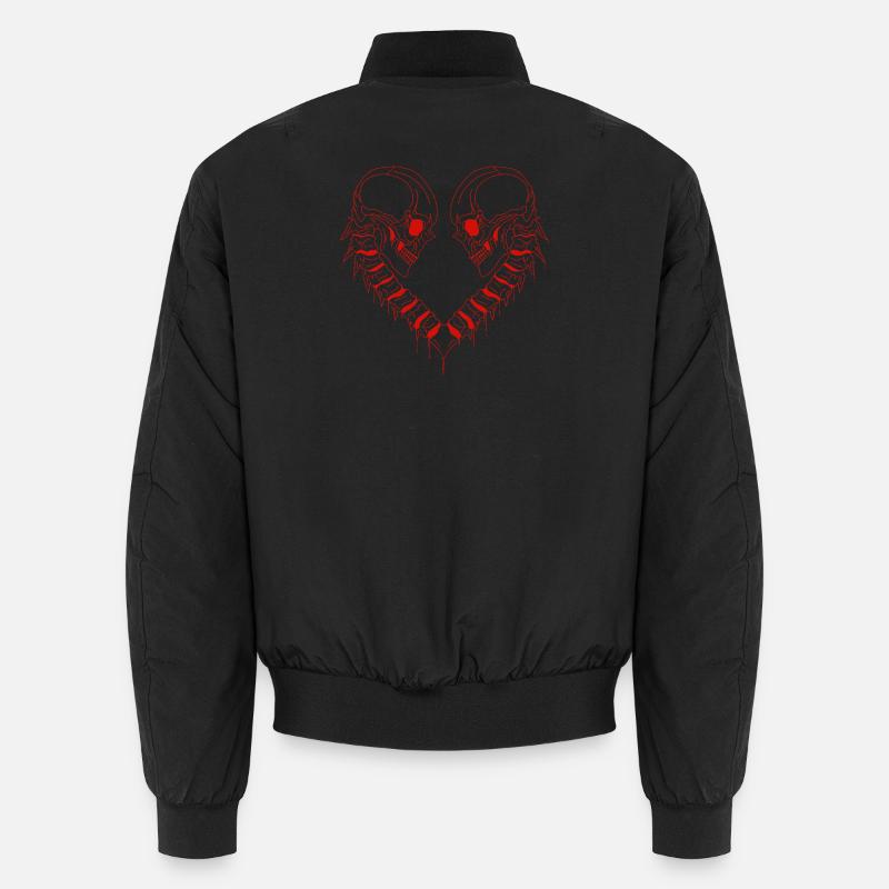 heart skull Bomber unisexe