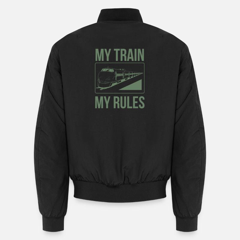 Le conducteur de train dit mon train mes règles Bomber unisexe