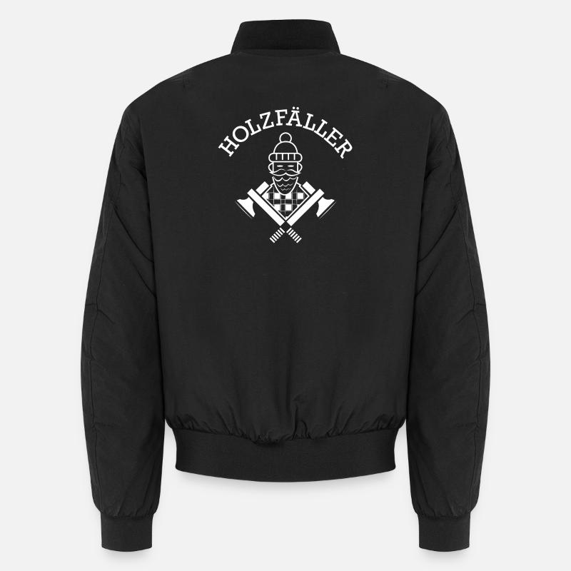 Lumberjack Axe Beards Men Symbol Logo icon Unisex Bomber Jacket