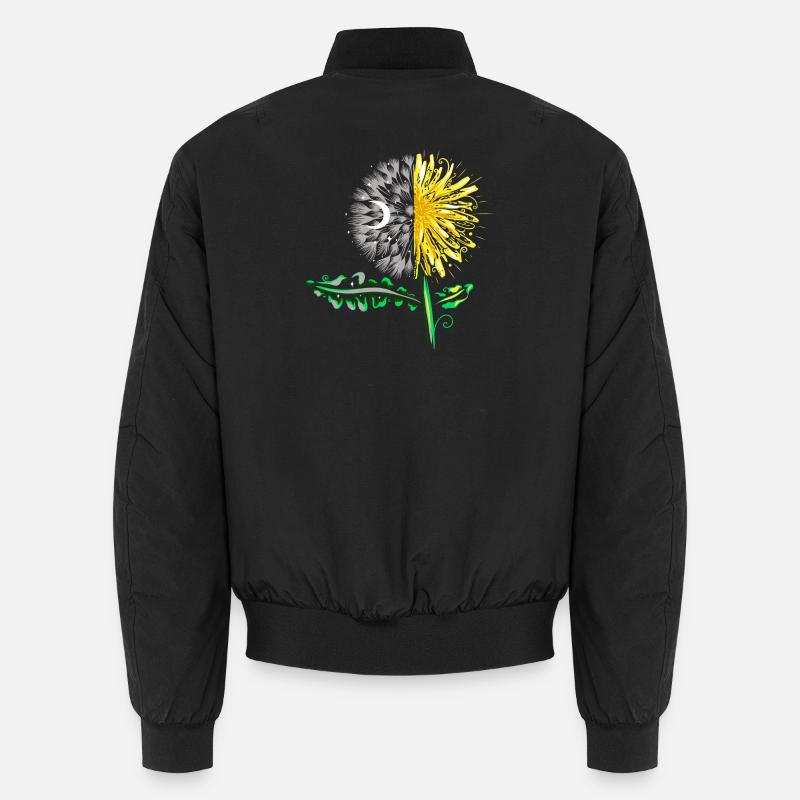 Dandelion Universe Cycle with Moon and Sun Unisex Bomber Jacket