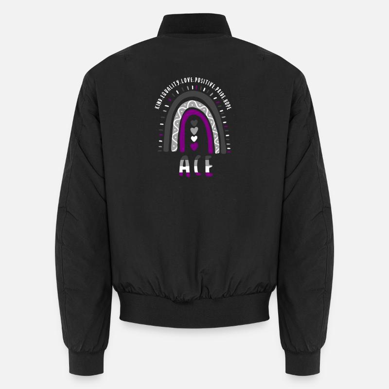 Ace Pride Boho Arc-en-ciel Bomber unisexe