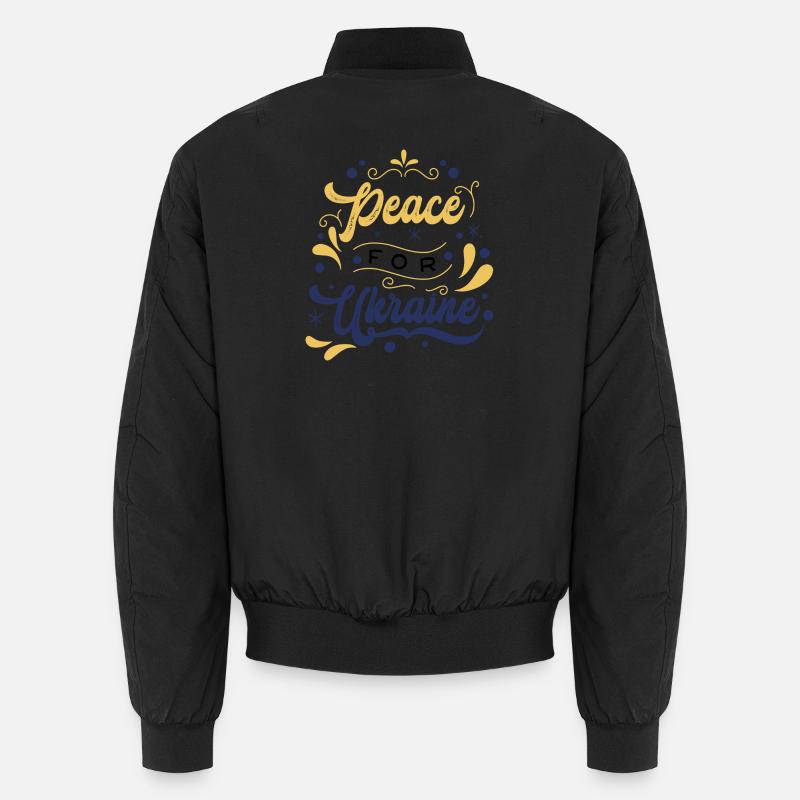 Message de paix Ukraine Illustration - Bomber unisexe - noir