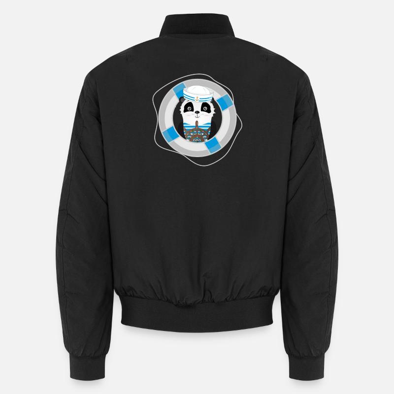 panda mignon en tant que marin dans un look marine Bomber unisexe