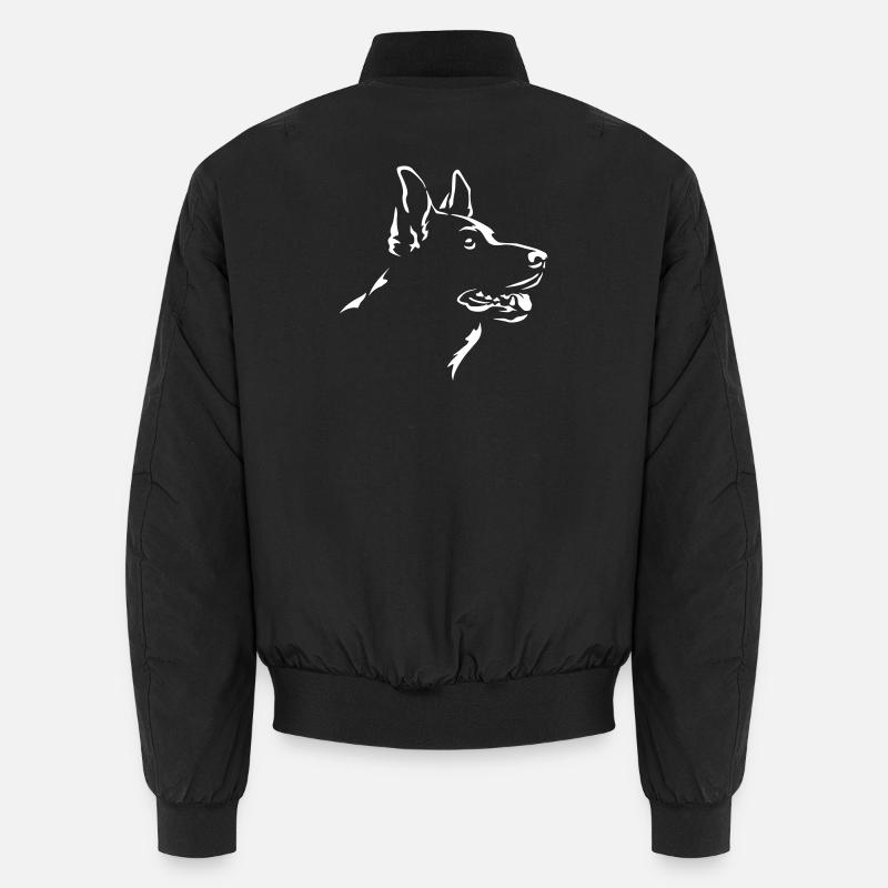 German Shepherd Head "Black Edition" Unisex Bomber Jacket