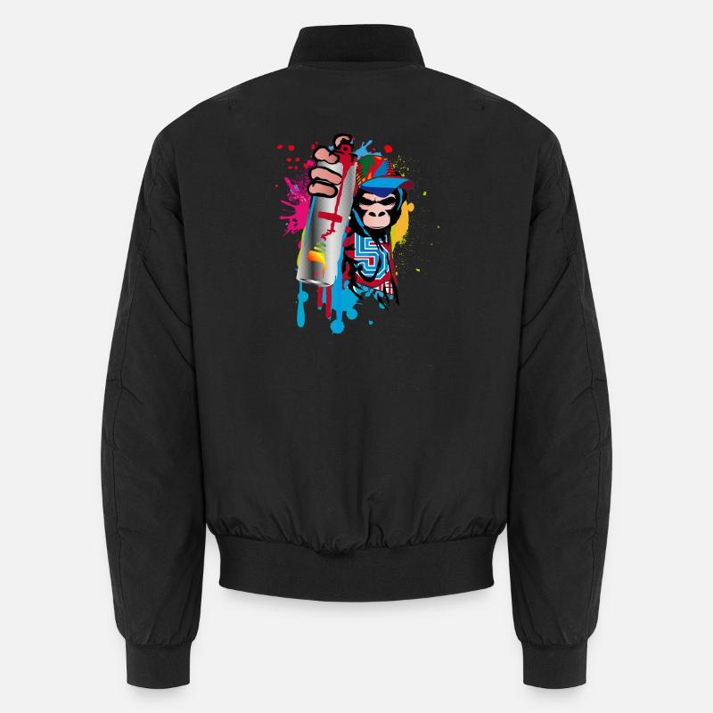 sprayer gorille d’art de rue cool dans le style graffiti Bomber unisexe
