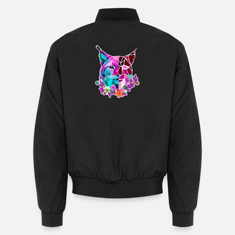 Lynx Cat Summer Colors Unisex Bomber Jacket