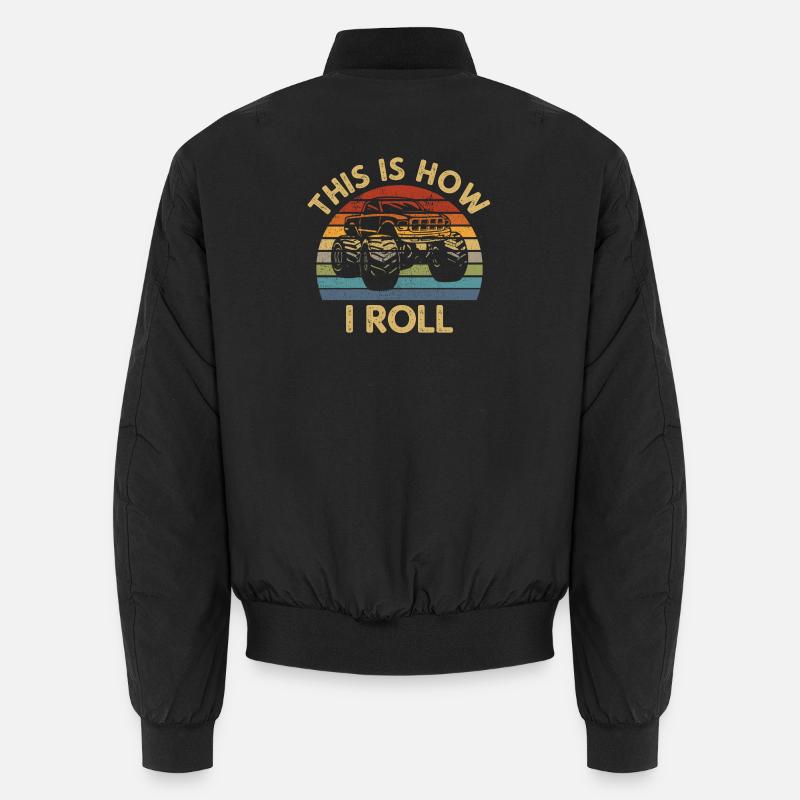 Monstertruck Silhouette Retro C’est comme ça que je roule Bomber unisexe