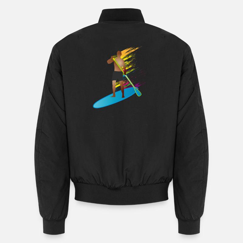 Stand up paddling - Mann mit Paddle Board Unisex Bomberjacke