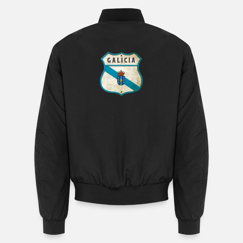 Galicien Wappen Flaggen Design Unisex Bomberjacke