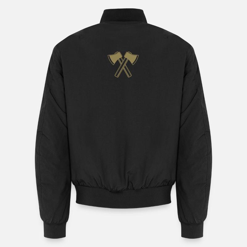 Axe Axes Lumberjack Forester - Unisex Bomber Jacket - black